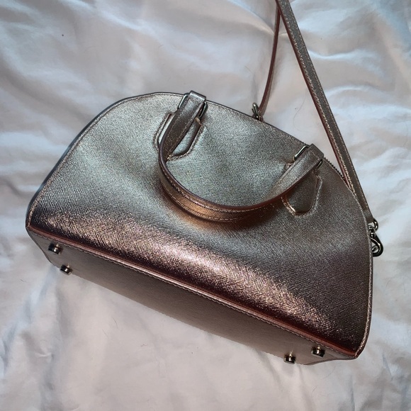 Rose Gold Kate Spade Laurel Way Mini Reiley satchel - Picture 6 of 9